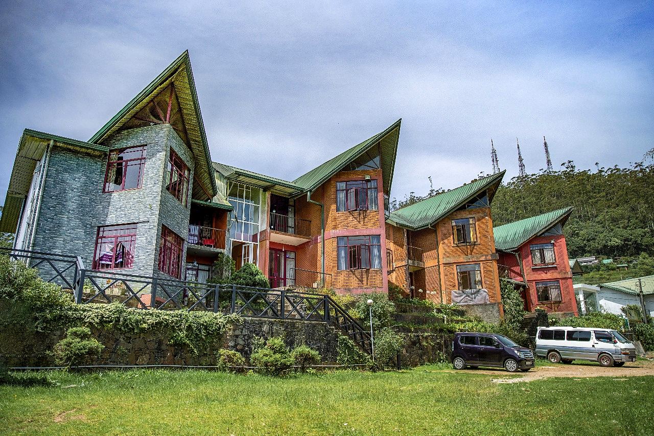 Cottages across the lawn